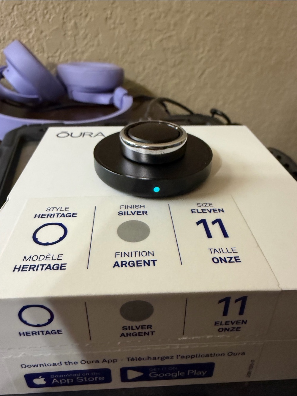 Oura Horizon Ring Size 11 Silver